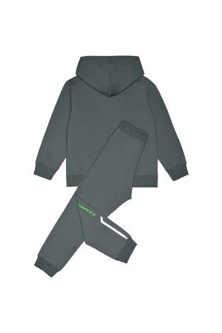 Seasonal charcoal SPRINT tracksuit set with hood.