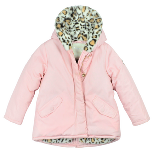 EBITA jacket in pink color with drawstring in the waist.