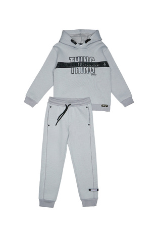 Set of SPRINT suit in gray color with embossed print.