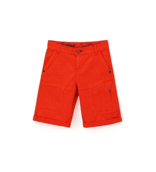 Bermuda ORIGINAL MARINES in coral color with two internal front pockets and one external.