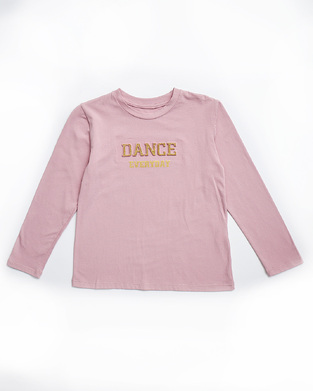 EBITA blouse in pink color with glitter detail.