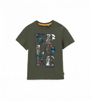 Cotton T-Shirt ORIGINAL MARINES in khaki color.